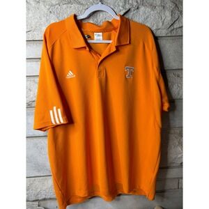 Adidas Tennessee Volunteers Men 2XL Orange Climacool Polo Shirt NCAA Vols T Logo